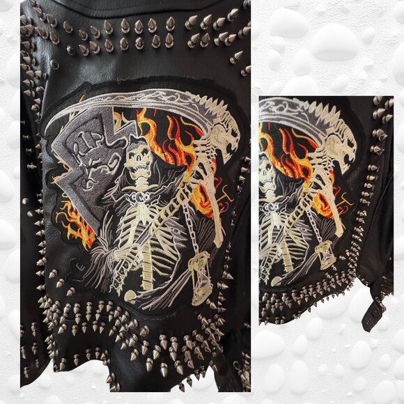 RARE VINTAGE Statement Jacket – Robert Phillipe Est. 1988 – Faux Leather – Mint - Picture 5 of 15